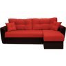Угловой диван-еврокнижка Амстердам 150, рогожка красный