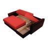 Угловой диван-еврокнижка Амстердам 150, рогожка красный