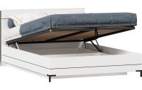 Норд Кровать двуспальная 1400 с подъемным механизмом (Белый/Черный)