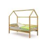 Детская кровать-домик Бельмарко Svogen натура (без покрытия) с бортиком