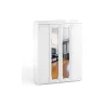Шкаф 4-х дверный с 2-я зеркалами Италия ИТ-60 белое дерево