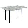 Симпл стол обеденный раскладной / бетон темный/черный
