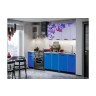 Кухня ЛДСП Рио-1 2000 с фотопечатью Бабочки, синяя