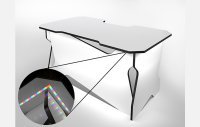 Игровой компьютерный стол RVG с подсветкой Белый/Черный 120