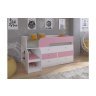 Кровать чердак Астра 9 V3 Белый/Розовый