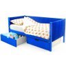 Детская кровать-тахта мягкая Svogen синий с ящиками и бортиком