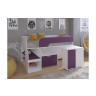 Кровать чердак Астра 9 V9 Белый/Фиолетовый